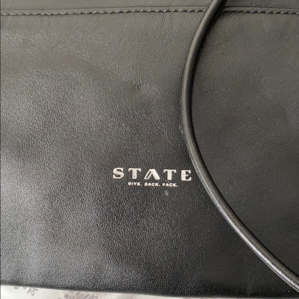 State Leather Drawstring Backpack - image 2